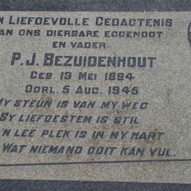 BEZUIDENHOUT P.J. 1894-1945