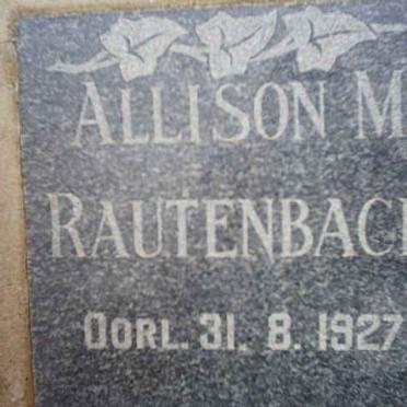 RAUTENBACH Allison M. -1927