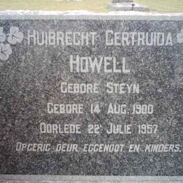 HOWELL Huibrecht Gertruida nee STEYN 1900-1957