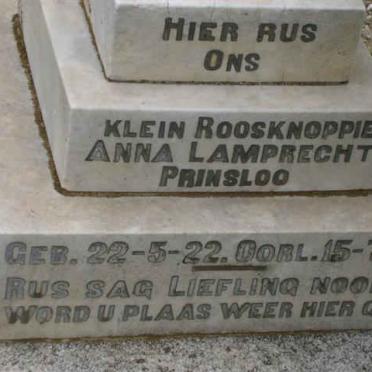 PRINSLOO Anna Lamprecht 1922-1931