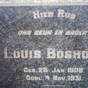 BOSHOFF Louis 1908-1931