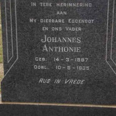 HEERDEN Johannes Anthonie, van 1897-1935