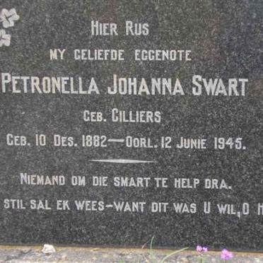 SWART Petronella Johanna nee CILLIERS 1882-1945