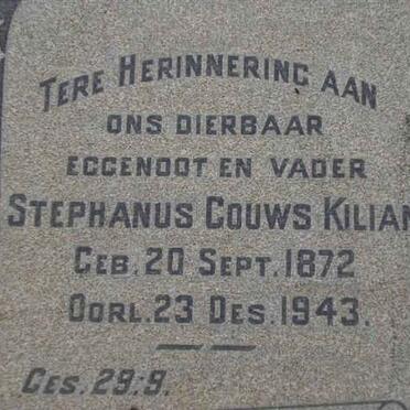 KILIAN Stephanus Gouws 1872-1943