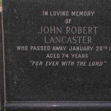 LANCASTER John Robert -1931