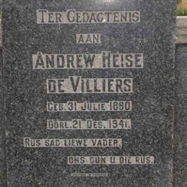 VILLIERS Andrew Heise, de 1880-1941