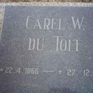 TOIT Carel W., du 1866-1935