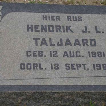 TALJAARD Hendrik J.L. 1881-1962