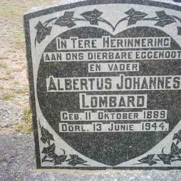 LOMBARD Albertus Johannes 1889-1944