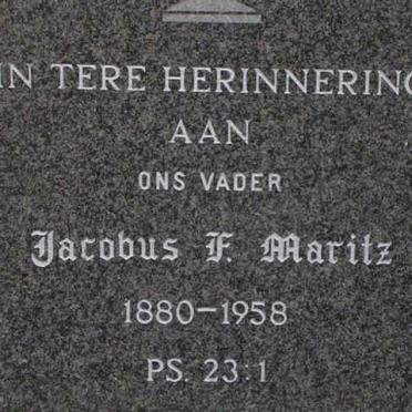 MARITZ Jacobus F. Maritz 1880-1958