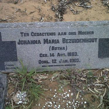 BEZUIDENHOUT Johanna Maria nee BOTHA 1853-1903