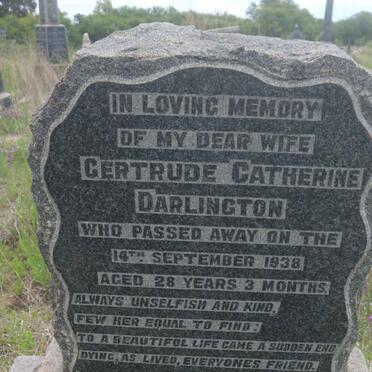 DARLINGTON Gertrude Catherine -1938
