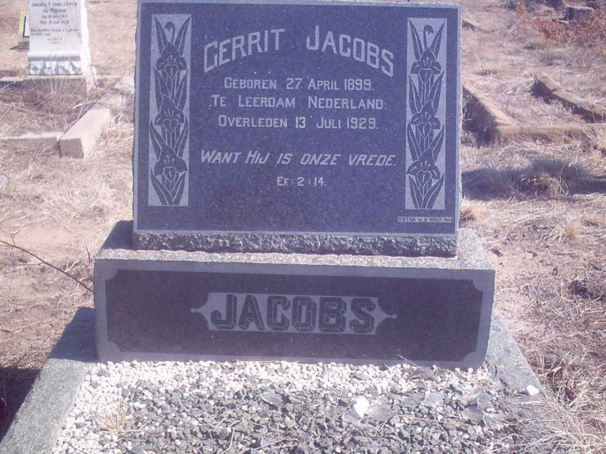 JACOBS Gerrit -1899-1929