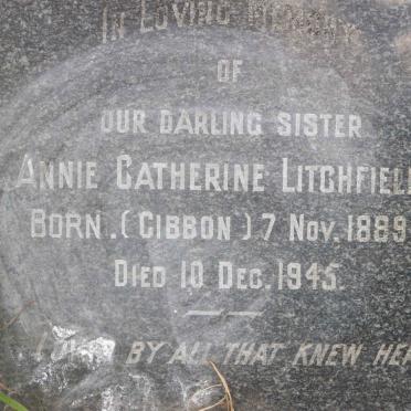 LITCHFIELD Annie Catherine nee GIBBON 1889-1945