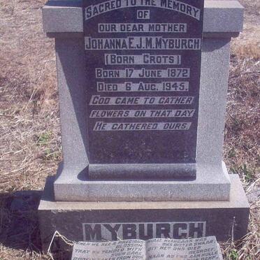 MYBURGH Johanna E.J.M. nee CROTS 1872-1945
