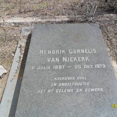 NIEKERK Hendrik Cornelis, van 1887-1973