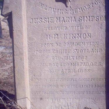 SIMPSON Jessie Maria 1862-1895