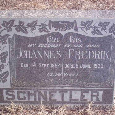 SCHNETLER Johannes Fredrik 1894-1933
