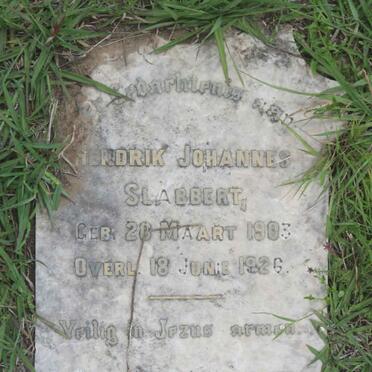 SLABBERT Hendrik Johannes 1903-1926