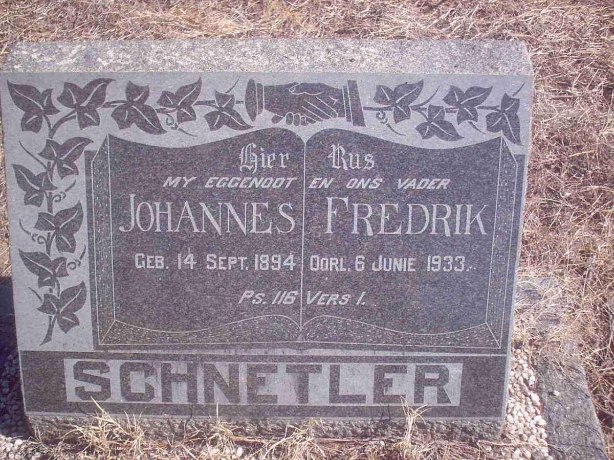 SCHNETLER Johannes Fredrik 1894-1933