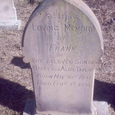 TAYLOR Frank 1897-1898