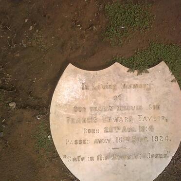 TAYLOR Francis Edward 1914-1924