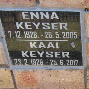 KEYSER Kaai 1929-2017 &amp; Enna 1928-2005