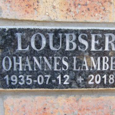 LOUBSER Johannes Lambertus 1935-2018