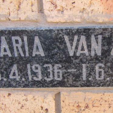 ZYL Maria, van 1936-2010