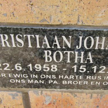 BOTHA Christiaan Johannes 1958-2017