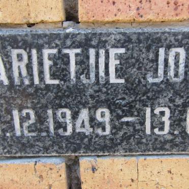 JORDAAN Marietjie 1949-2007