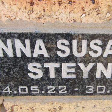 STEYN Anna Susanna 1922-2007