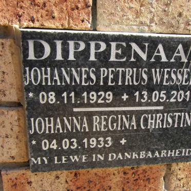 DIPPENAAR Johannes Petrus Wessels 1929-2017 &amp; Johanna Regina Christina 1933-