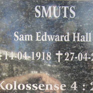 SMUTS Sam Edward Hall 1918-2013