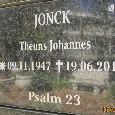 JONCK Theuns Johannes 1947-2010