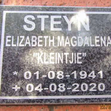 STEYN Elizabeth Magdalena 1941-2020