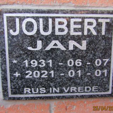 JOUBERT Jan 1931-2021