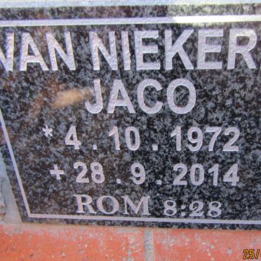 NIEKERK Jaco, van 1972-2014