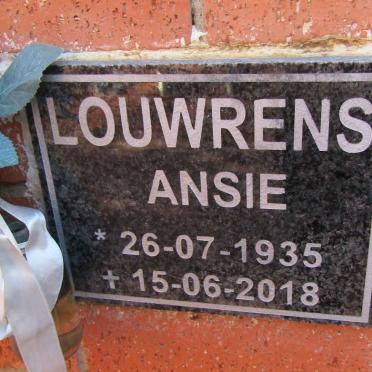 LOUWRENS Ansie 1935-2018