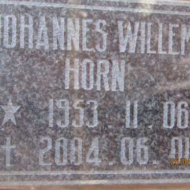 HORN Johannes Willem 1953-2004