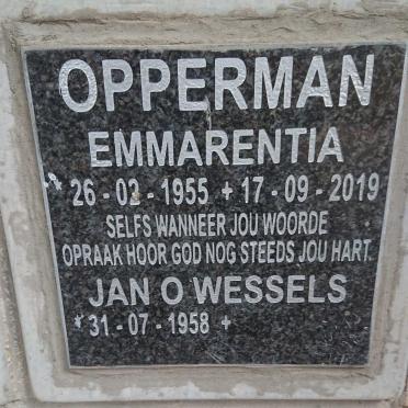 OPPERMAN Jan O. Wessels 1958- &amp; Emmarentia 1955-2019
