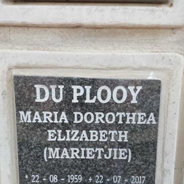 PLOOY Maria Dorothea Elizabeth, du 1959-2017