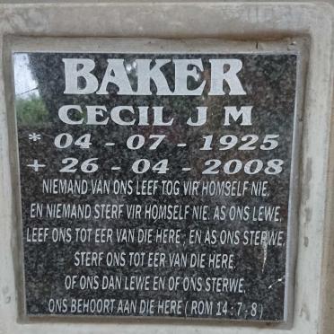 BAKER Cecil J.M. 1925-2008