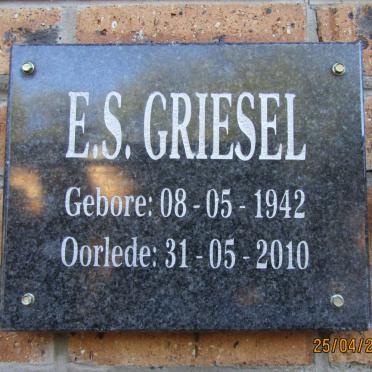 GRIESEL E.S. 1942-2010