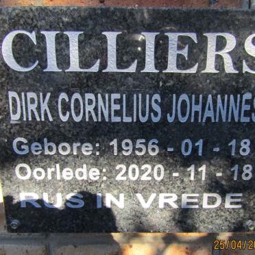 CILLIERS Dirk Cornelius Johannes 1956-2020
