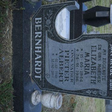 BERNHARDT Pieter Albert 1940-2014 &amp; Elizabeth Maria 1944-1996