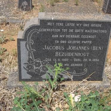 BEZUIDENHOUT Jacobus Johannes 1907-1954
