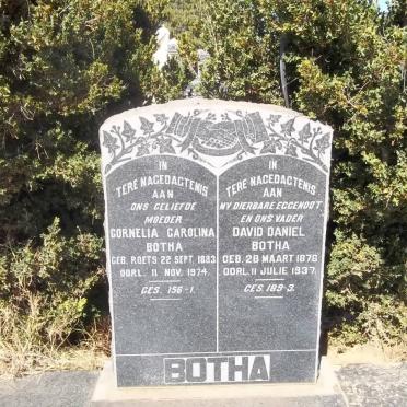 BOTHA David Daniel 1876-1937 &amp; Cornelia Carolina ROETS 1883-1974