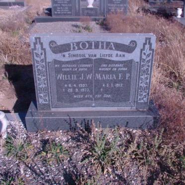BOTHA Willie J.W. 1907-1977 &amp; Maria F.P. 1913-