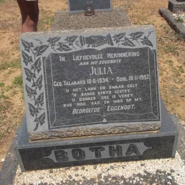 BOTHA Julia nee TALJAARD 1934-1957